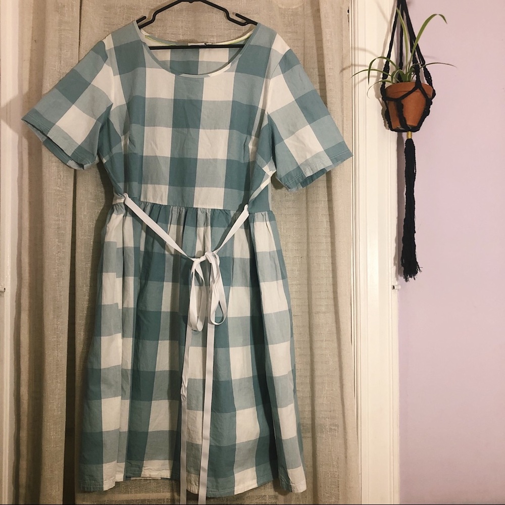 Gingham Midi Dress